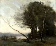 Jean-Baptiste-Camille Corot - The Leaning Tree Trunk